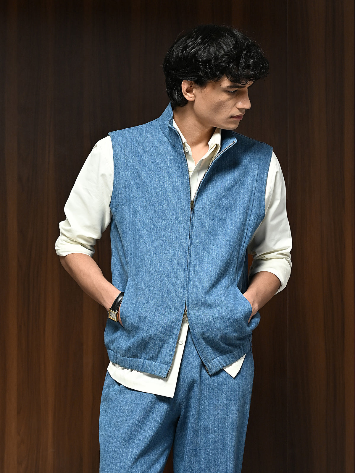 The Garrison Gilet - Denim Blue