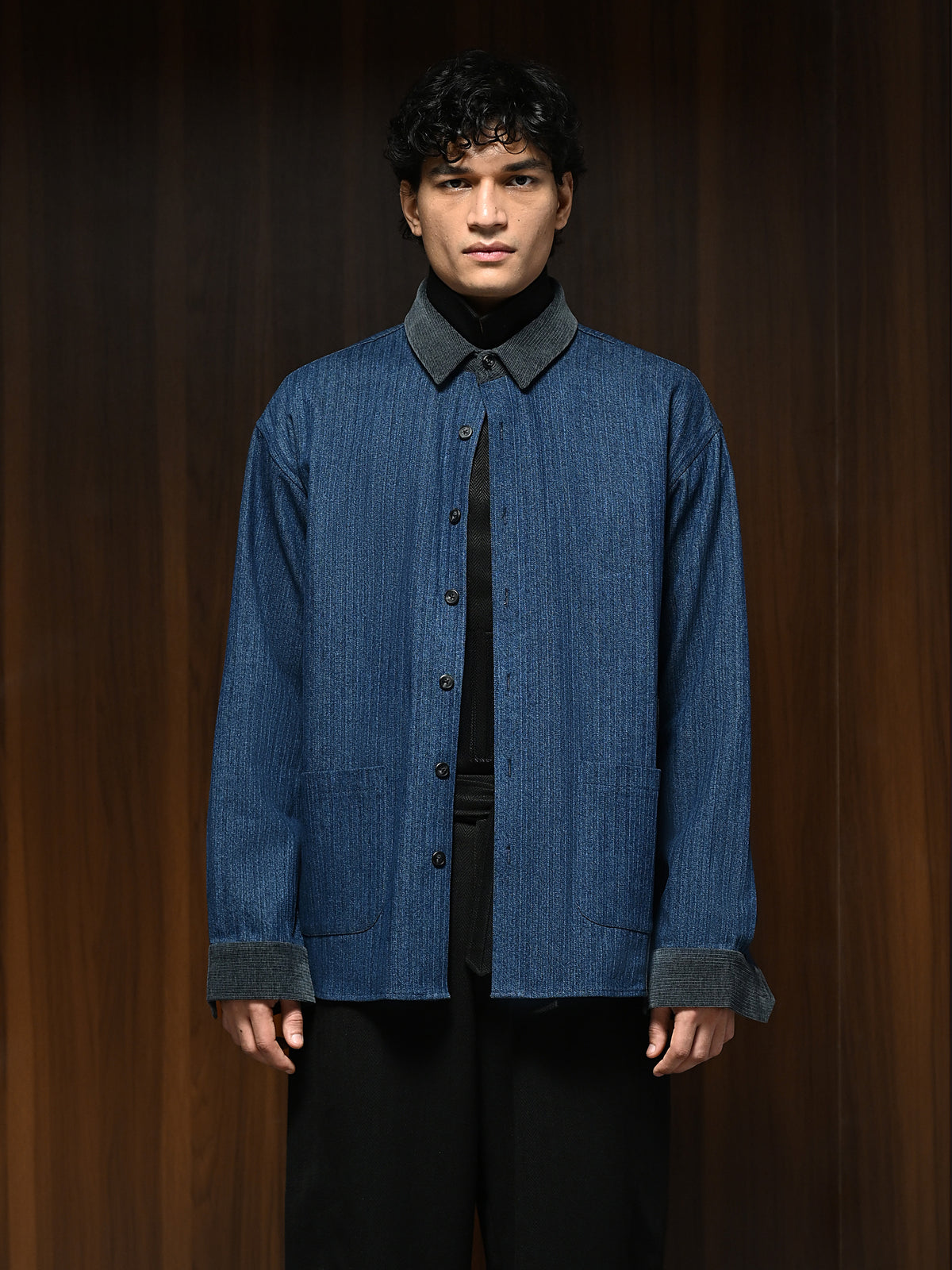 The Dossier Shacket - Vintage Navy