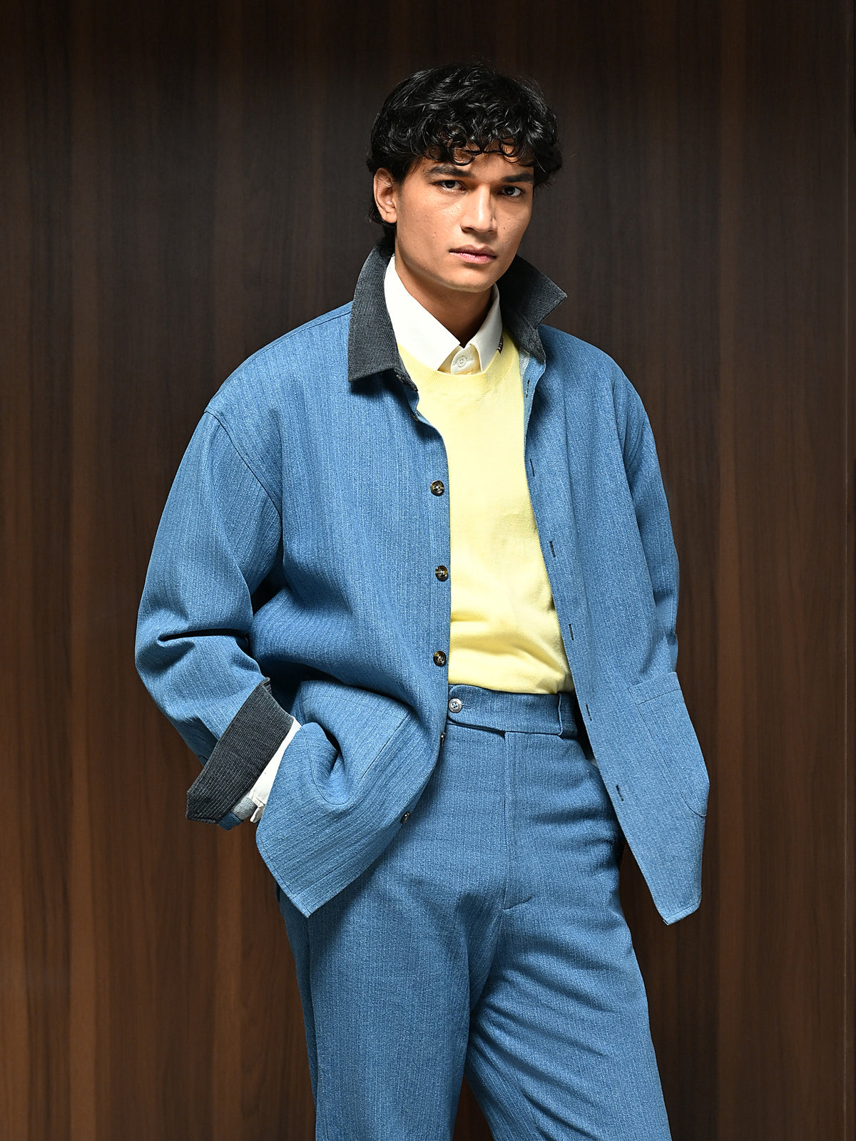 The Dossier Shacket - Denim Blue