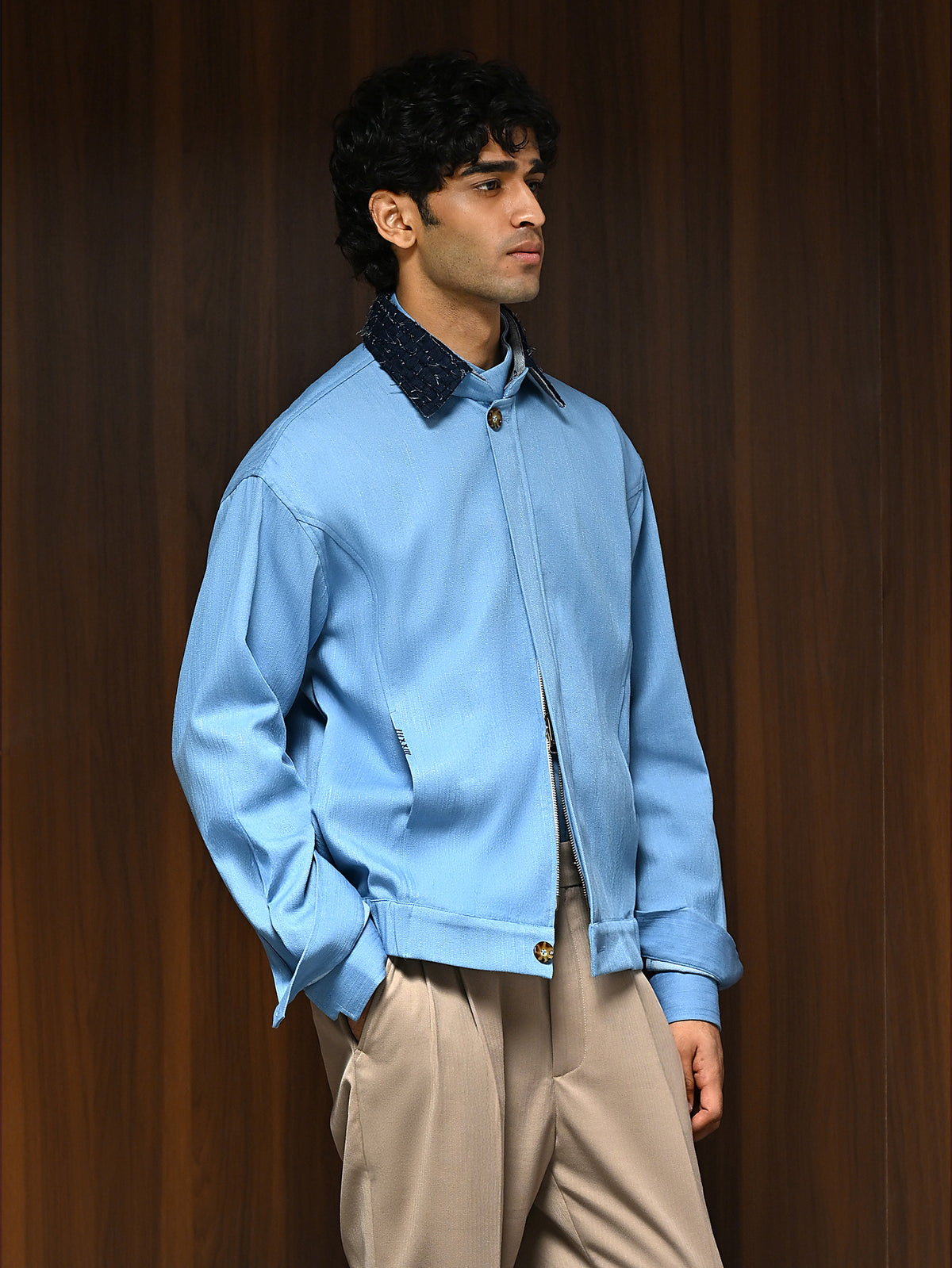The Attaché Jacket - Stone Blue