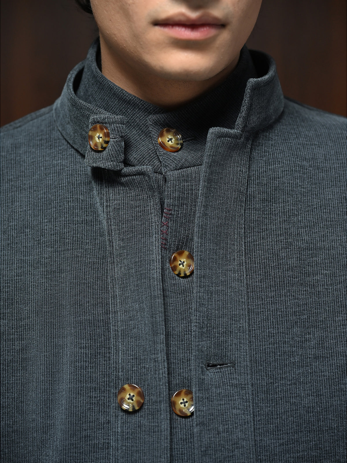 The Charter Shacket - Steel Blue