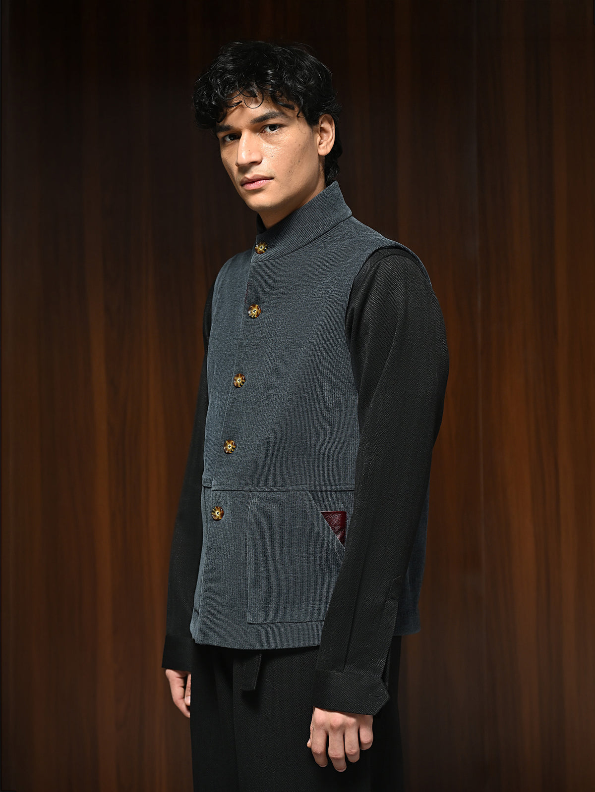 The Parish Gilet - Steel Blue