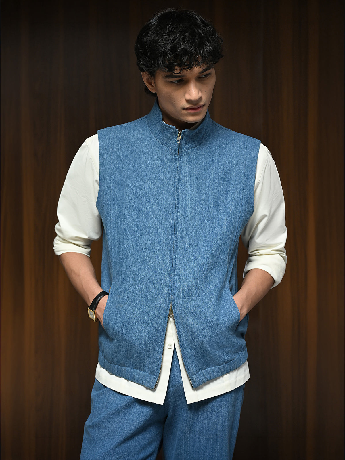The Garrison Gilet - Denim Blue