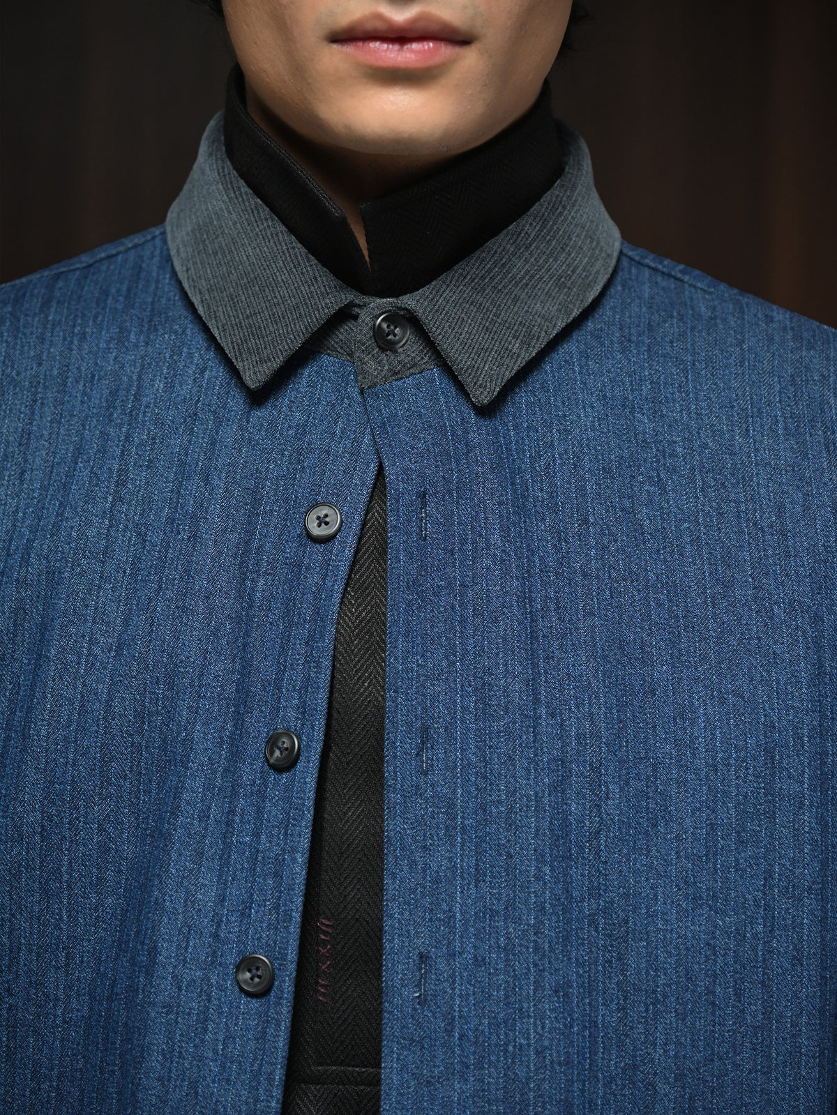 The Dossier Shacket - Vintage Navy