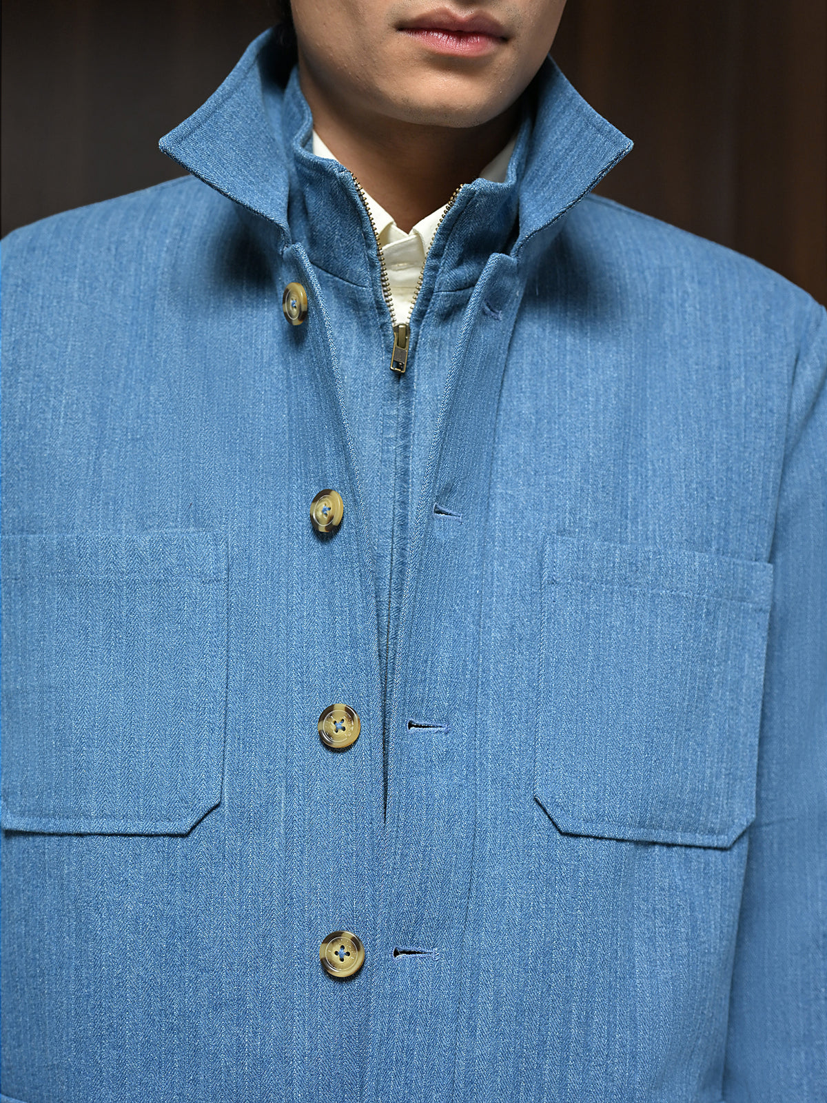 The Chore Shacket - Denim Blue