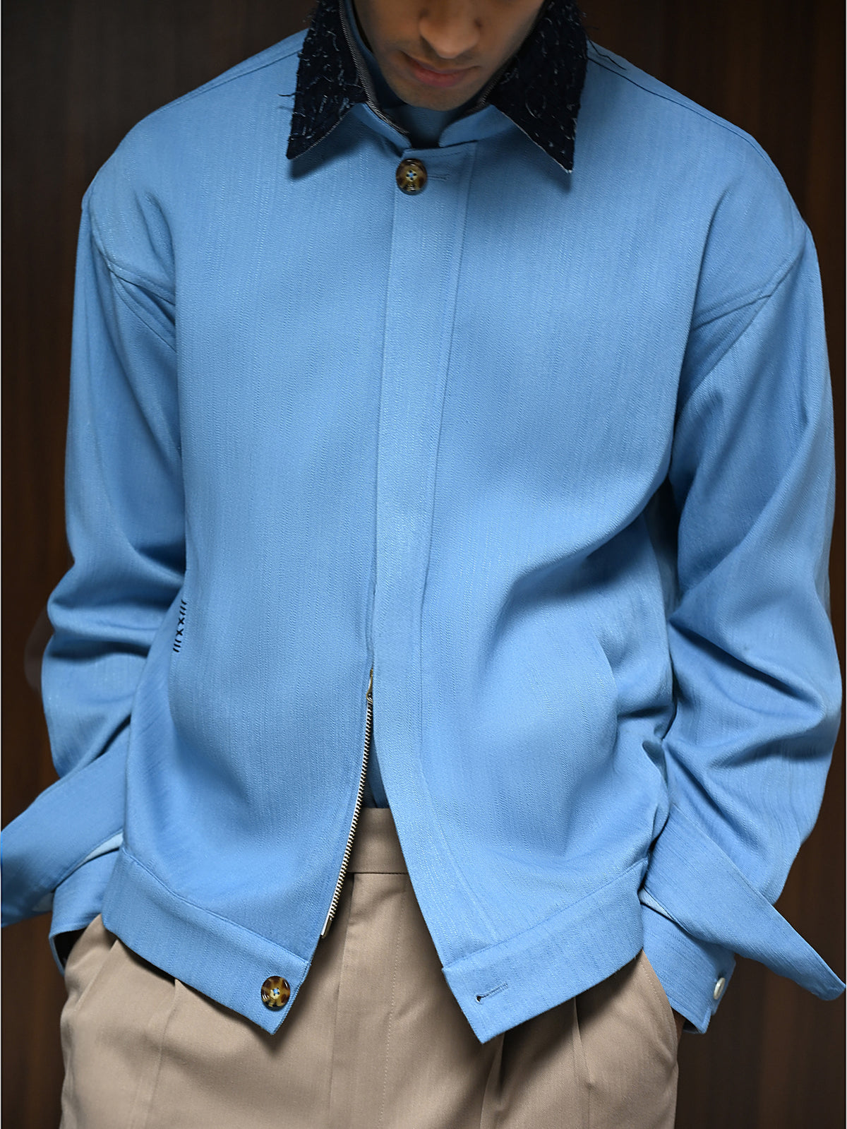 The Attaché Jacket - Stone Blue