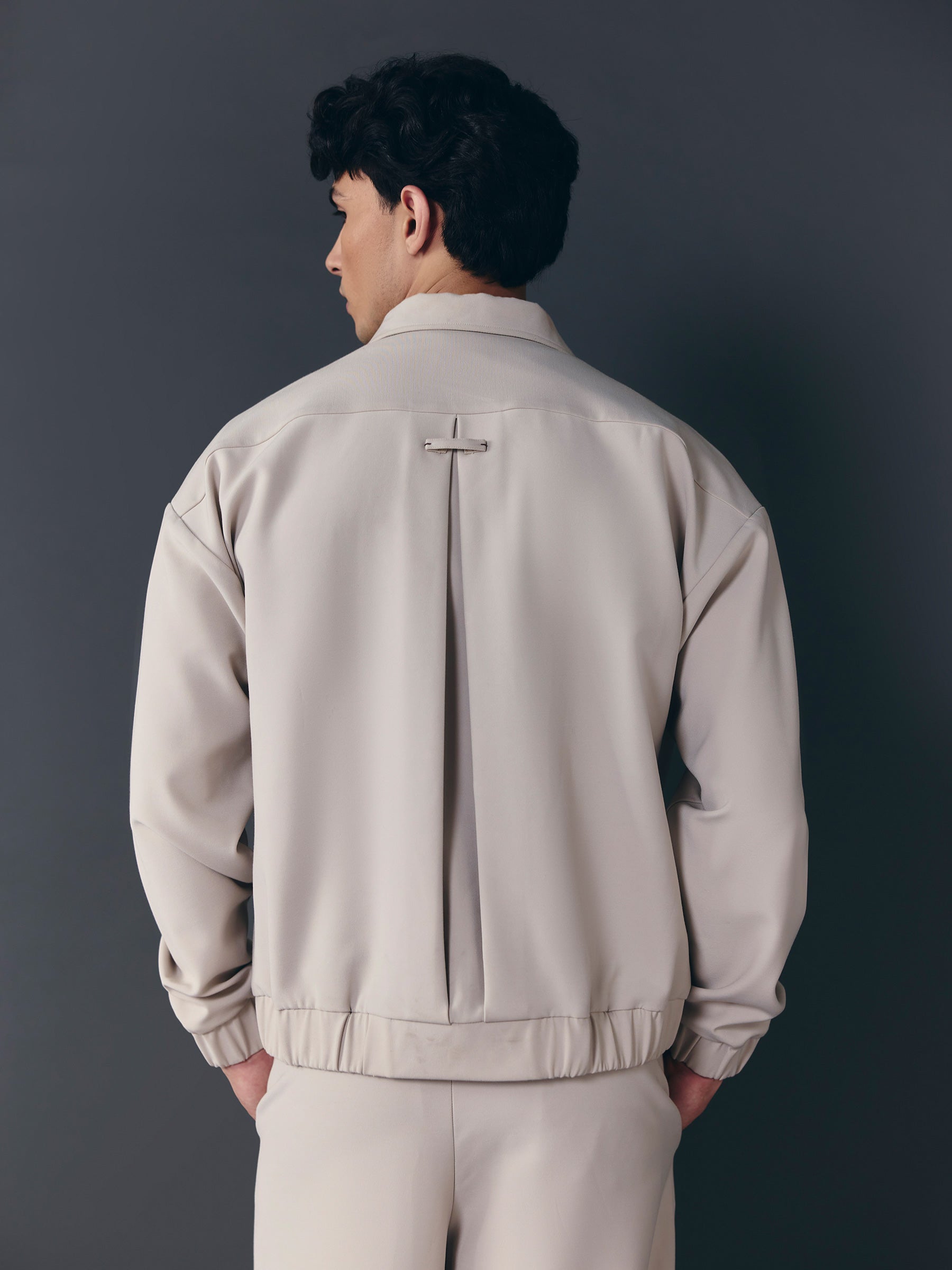 The Blouson Shacket - Beige