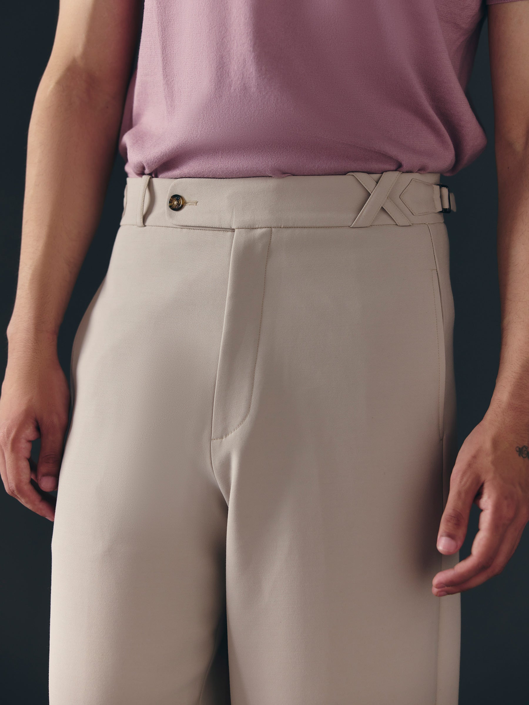 The Barrel Trouser - Beige