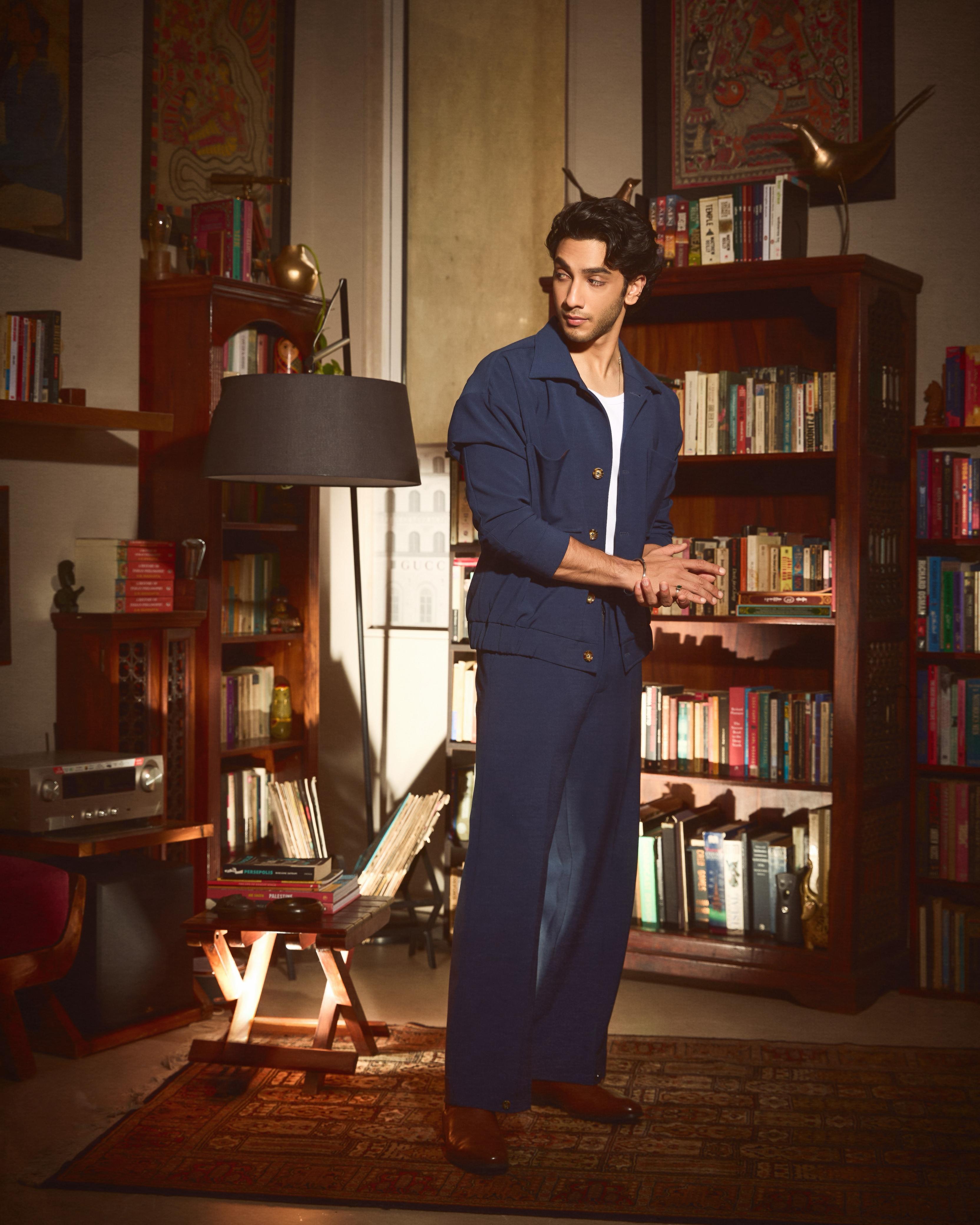 The Blouson Shacket - Blue