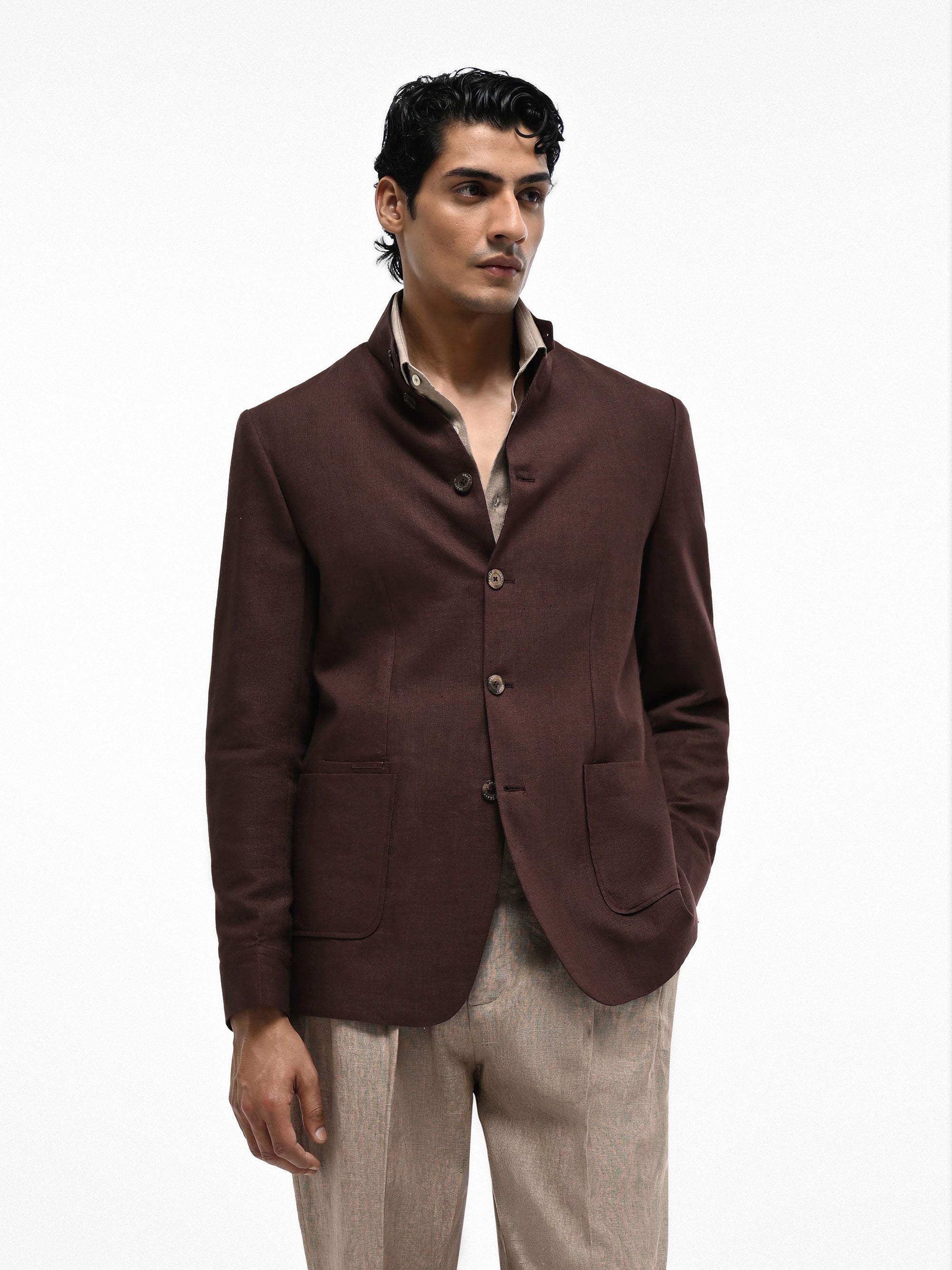 The Quorum Shacket - Tobacco Brown