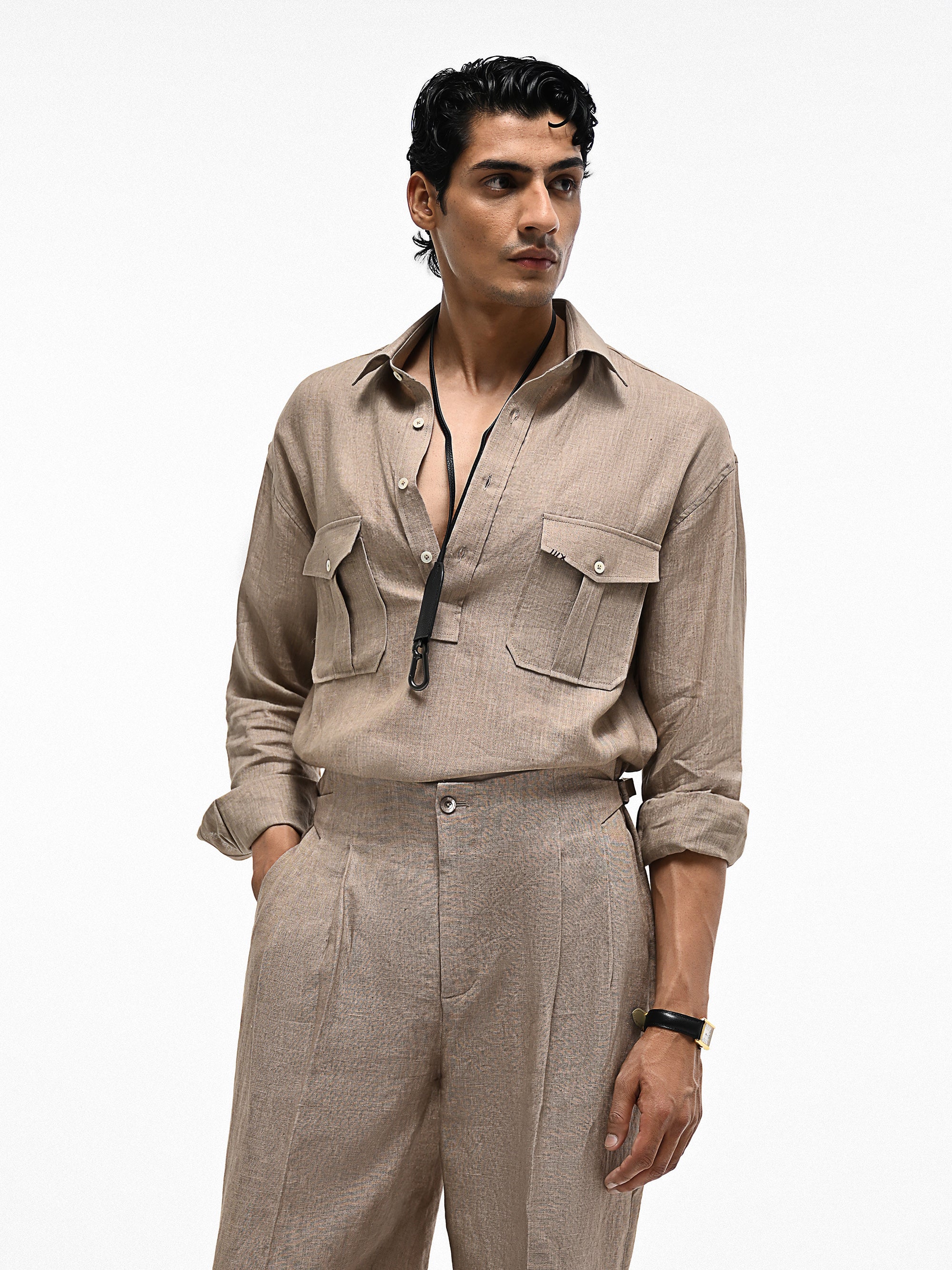 The Scout Shirt - Parchment Beige