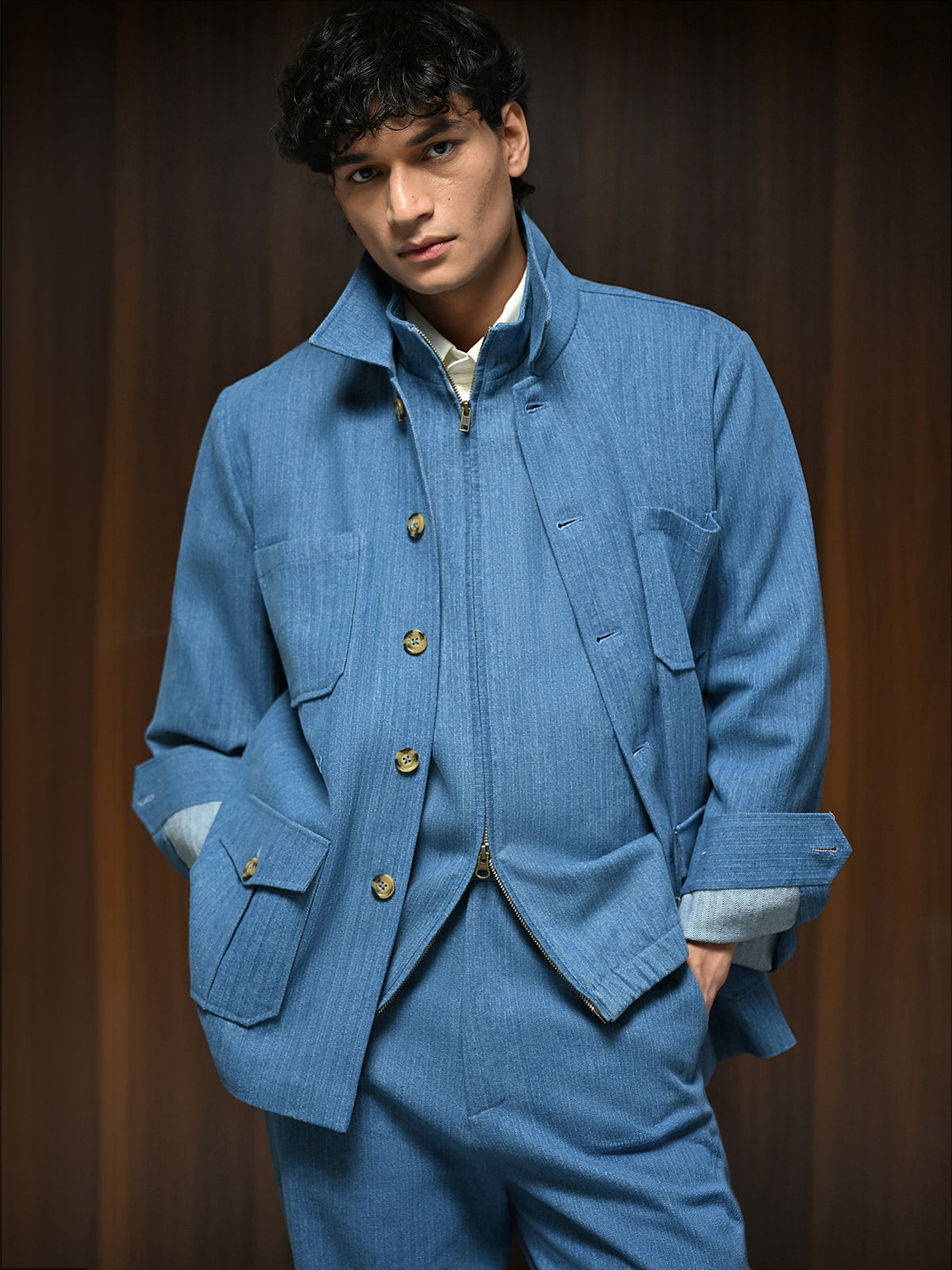 The Chore Shacket - Denim Blue