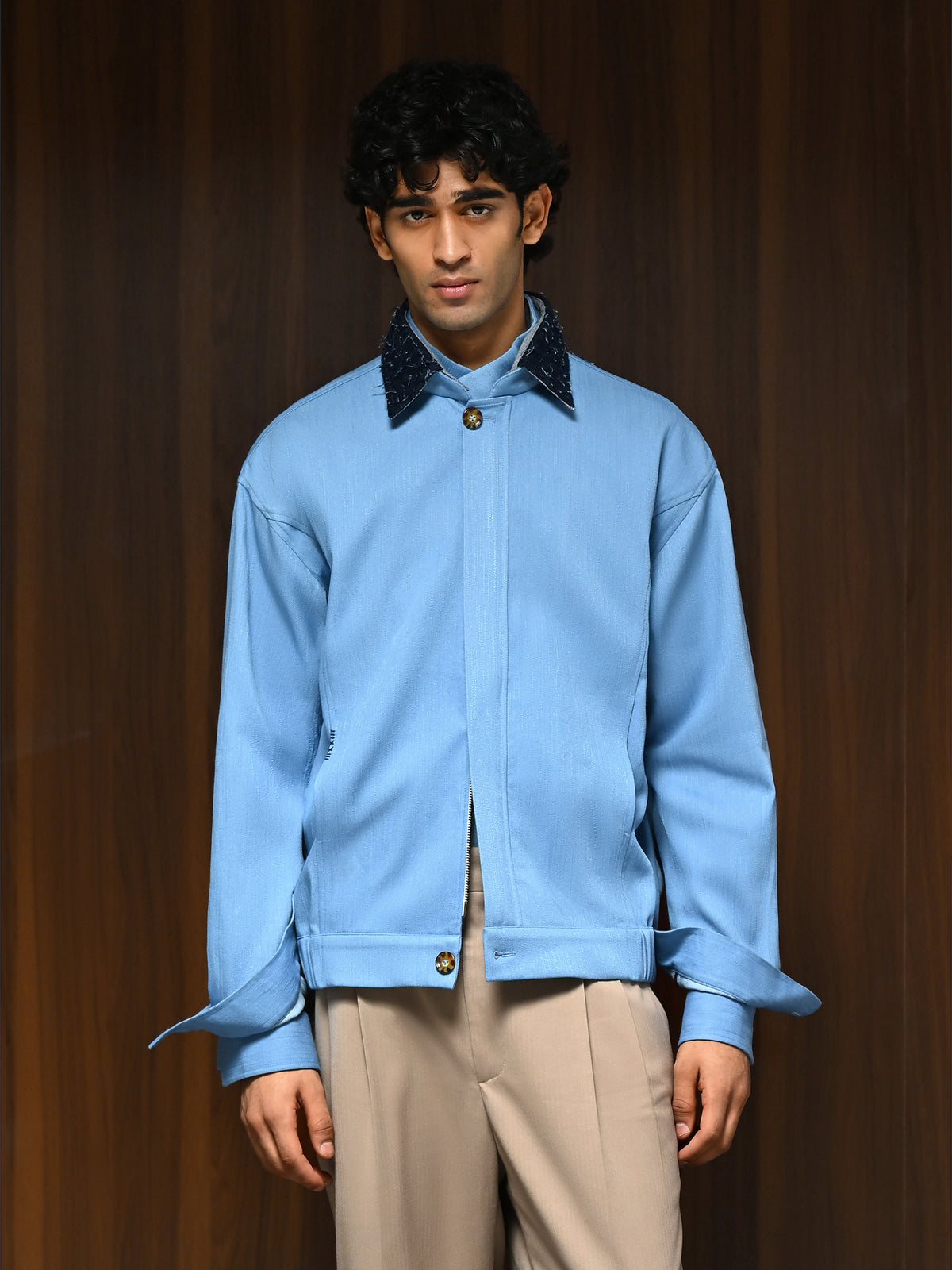 The Attaché Jacket - Stone Blue