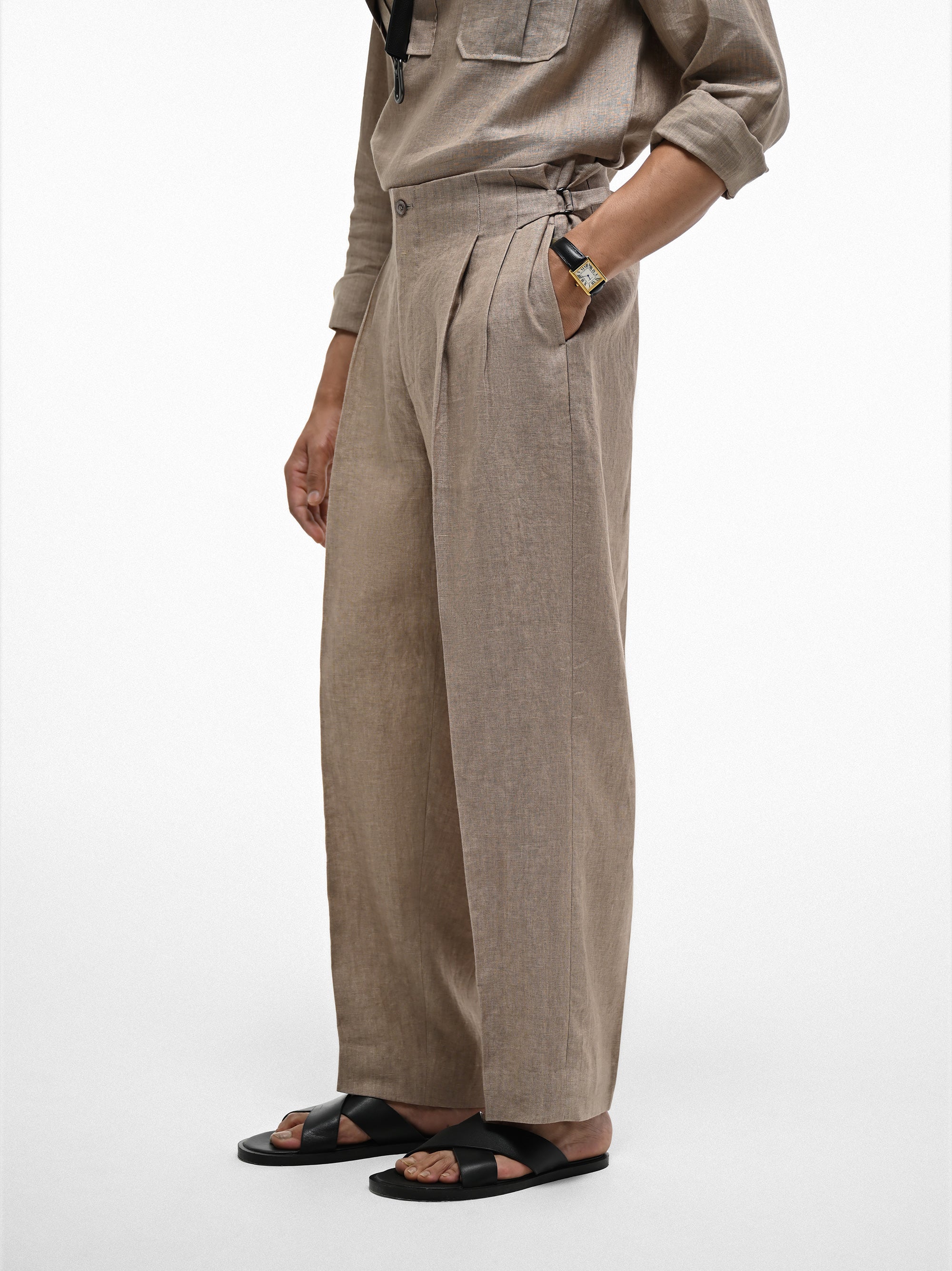 The Saunter Trouser - Parchment Beige