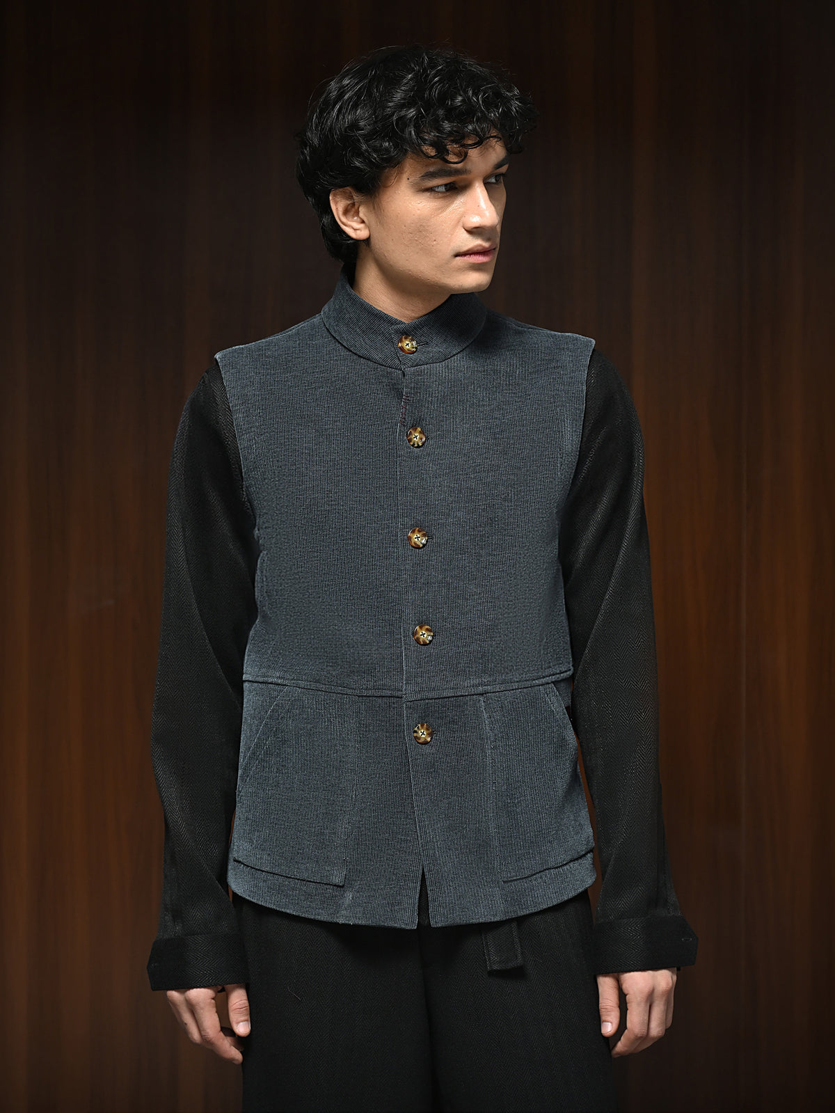 The Parish Gilet - Steel Blue