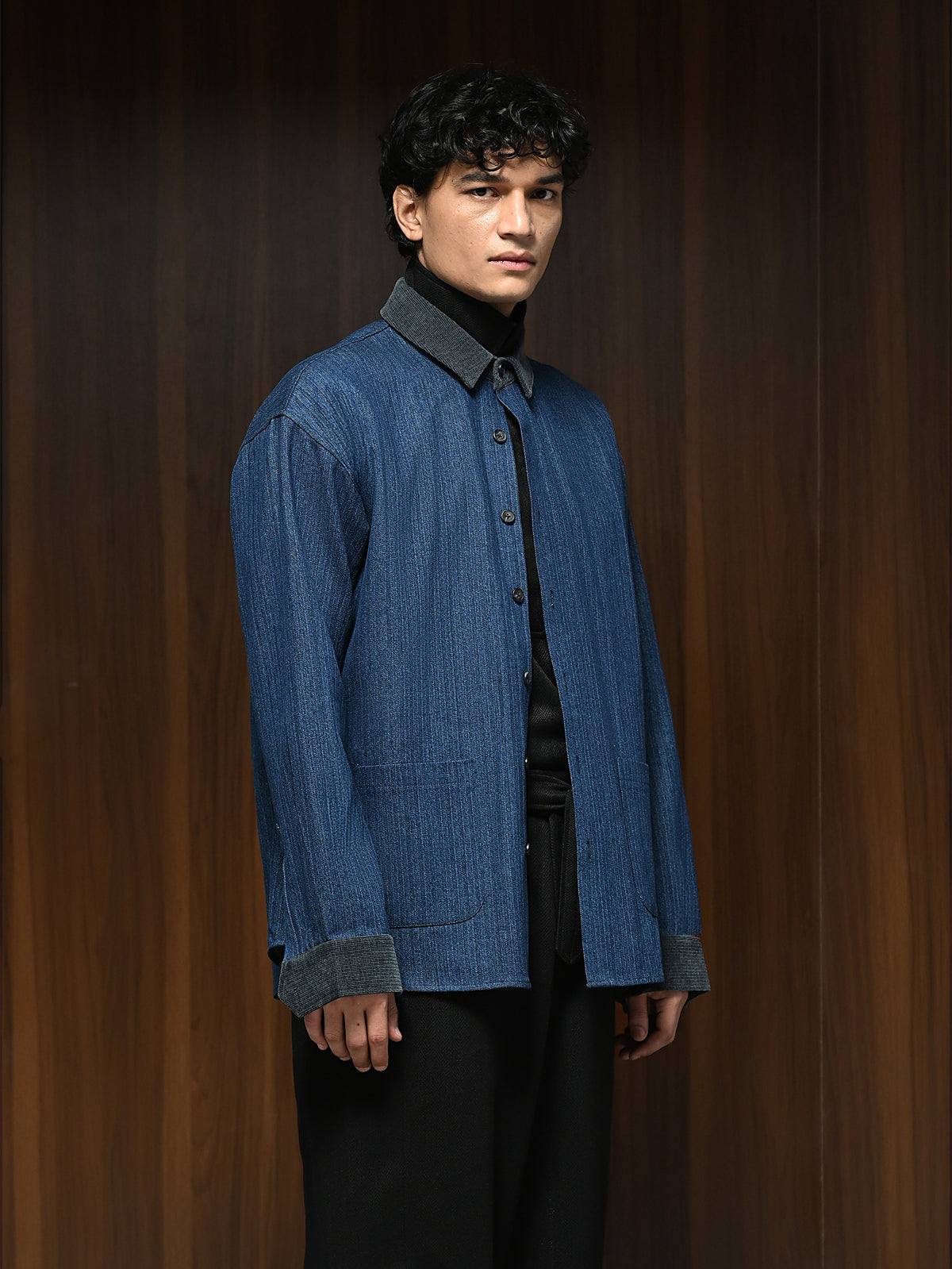 The Dossier Shacket - Vintage Navy