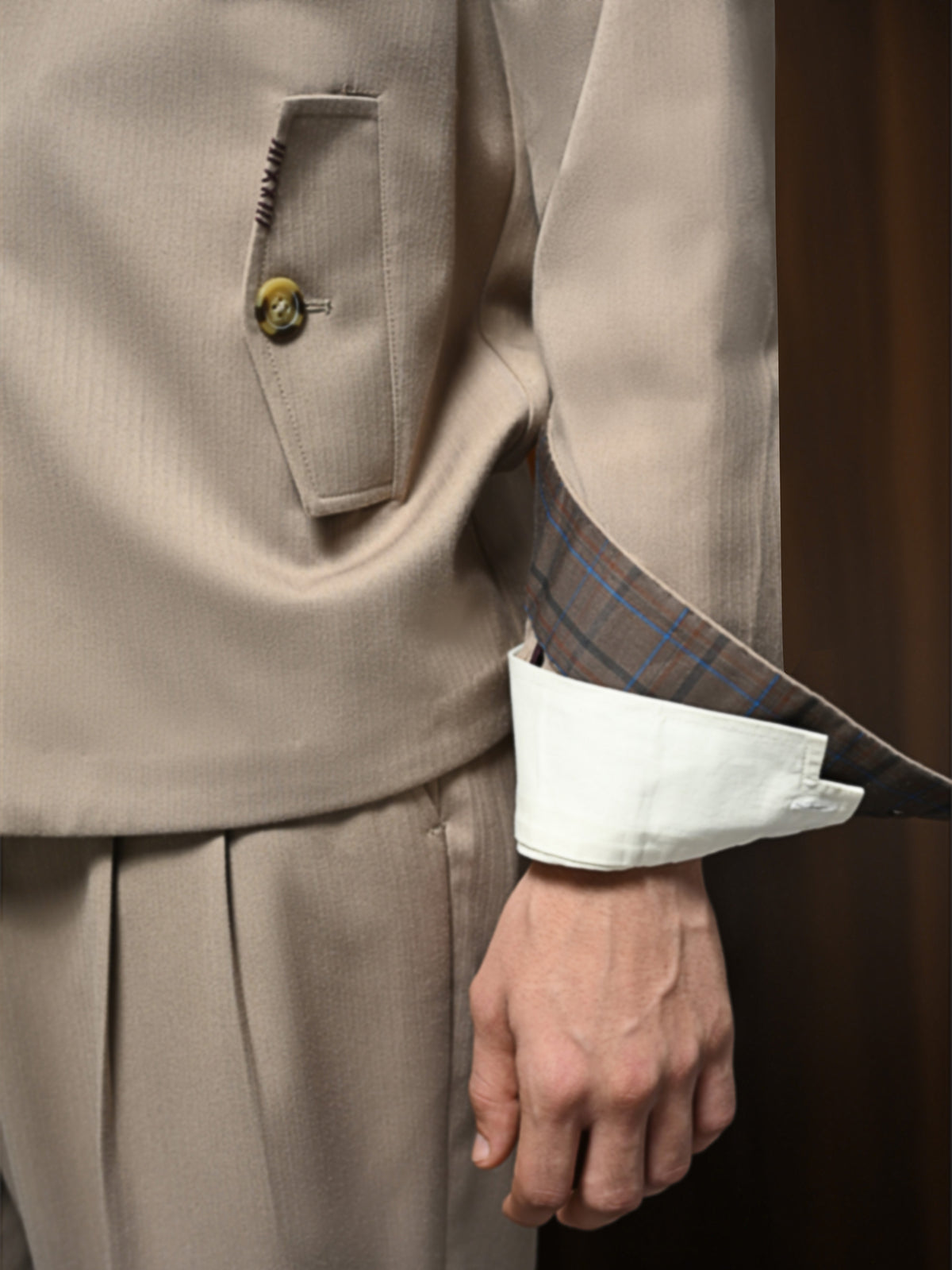 The Harrington Jacket - Fossil Beige