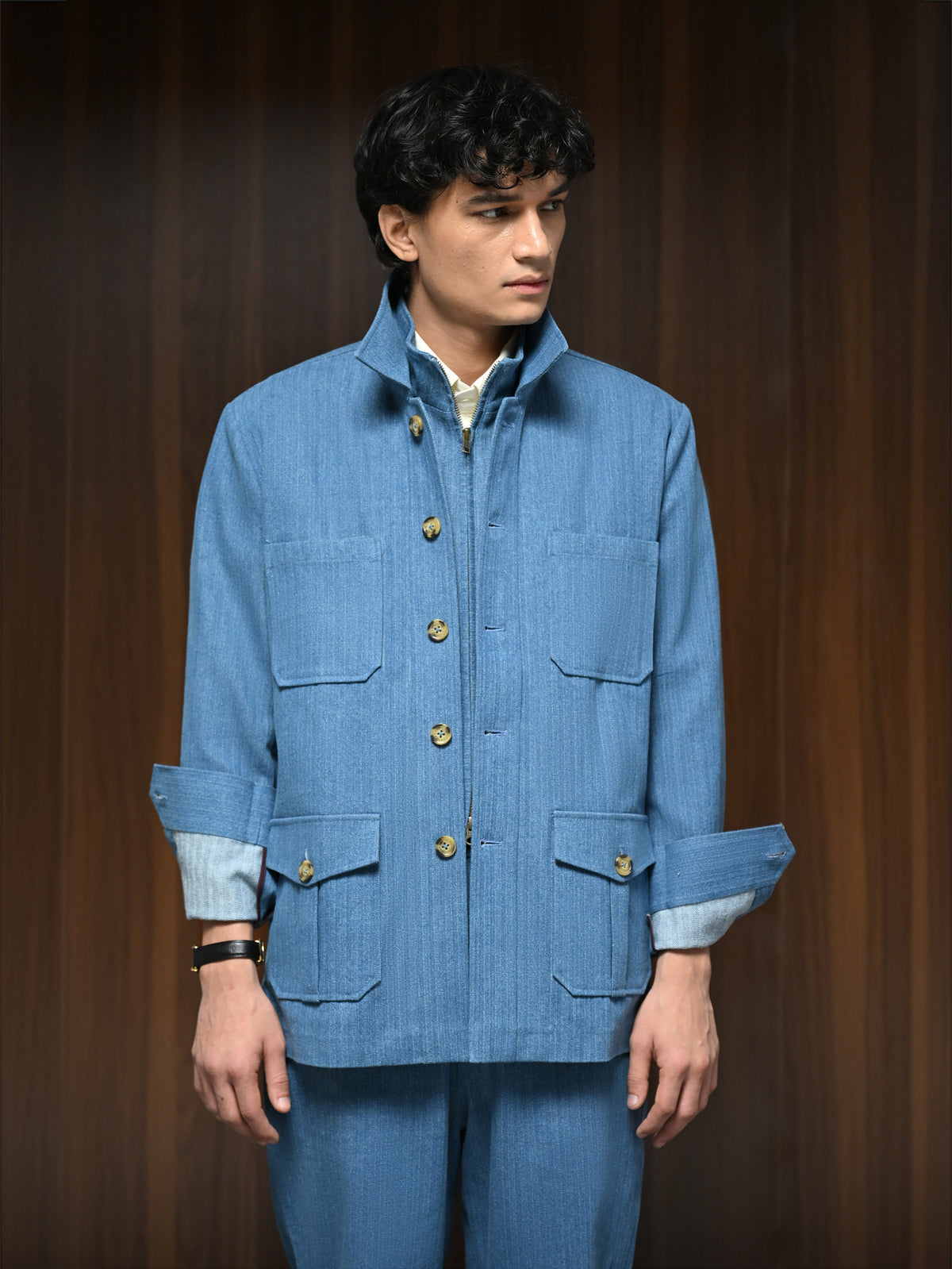 The Chore Shacket - Denim Blue