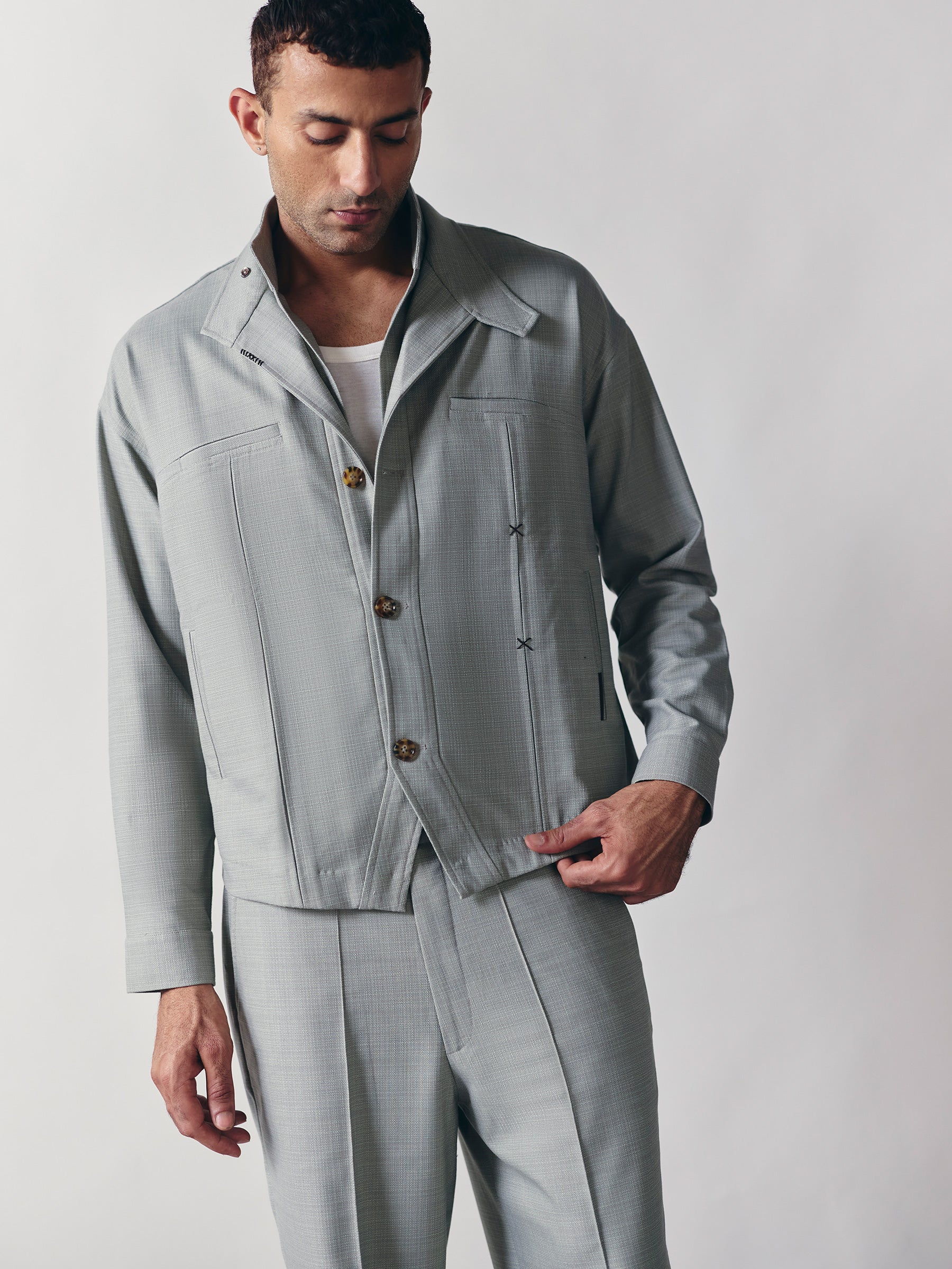 The Line Trouser - Sage Green