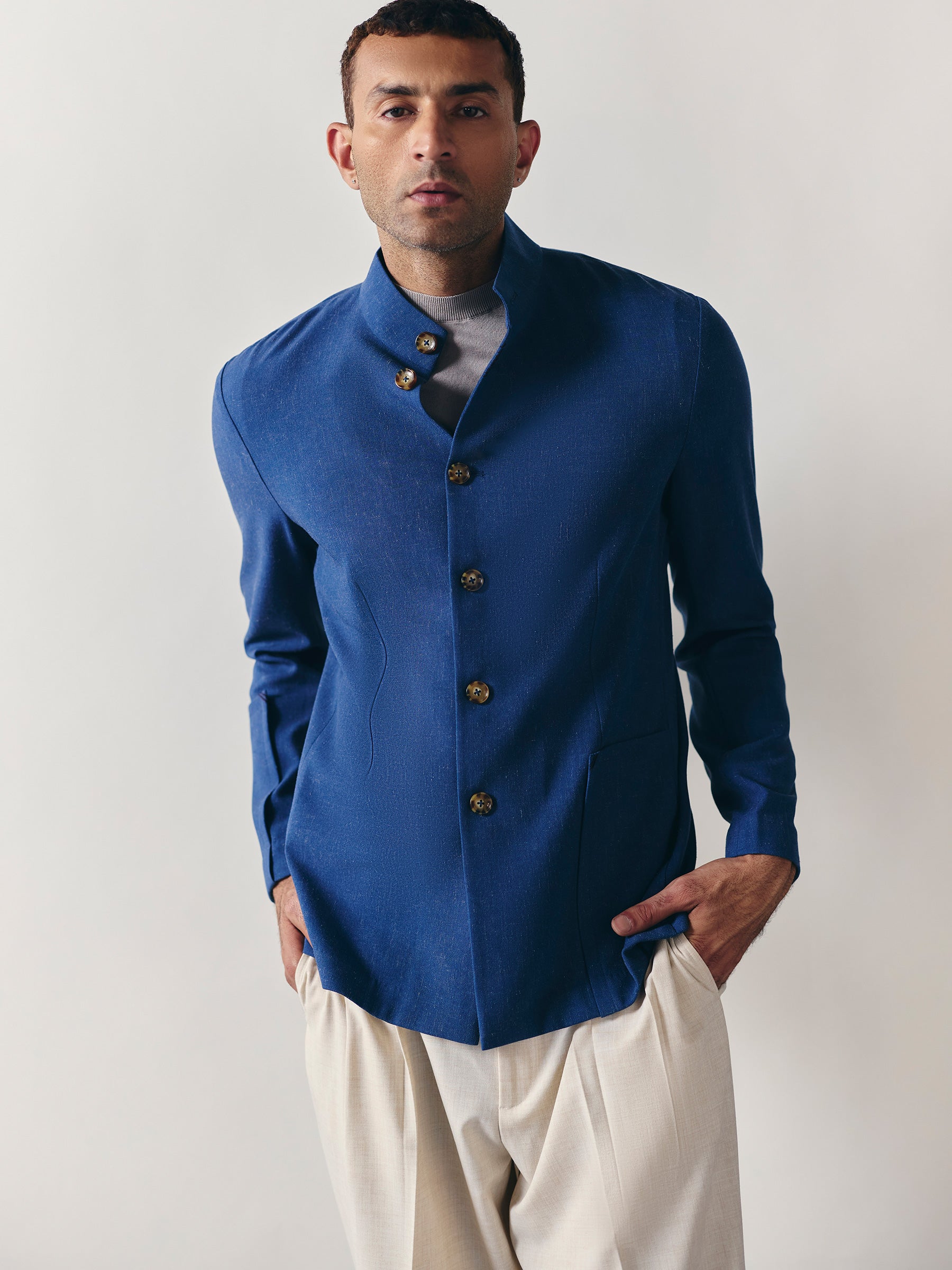 The Align Shacket- Navy Blue